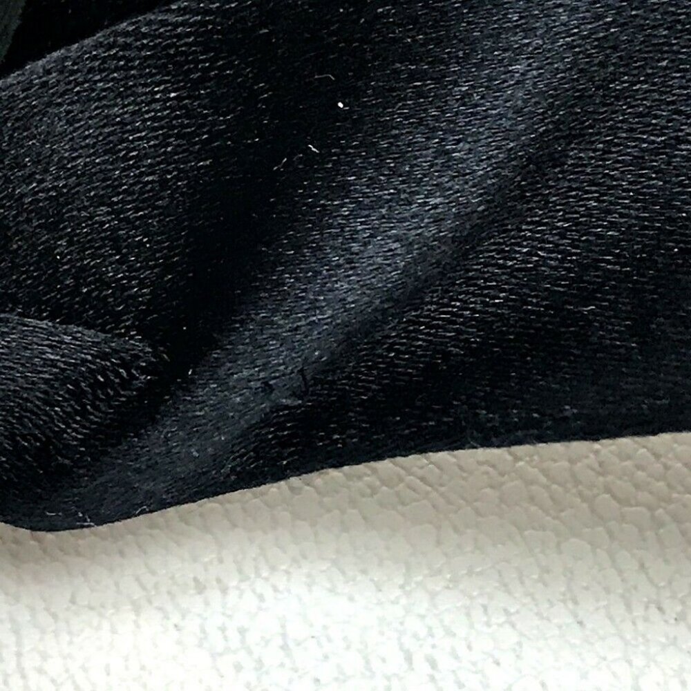 CHANEL Ribbon Hair Accessory Head Band Satin Black x Dark Green - Picture 8 of 10